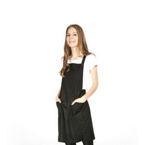 Delantal Negro Decorado con Motivo Rugoso 66x76cm Af05 Bifull