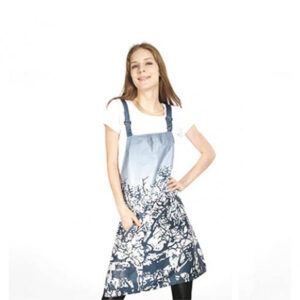 Delantal Azul Decorado con Motivo Cerezo 70x76cm AE01L Bifull