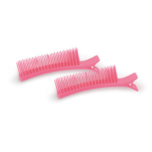 Pinza con Peine Rosa 2uds Bifull