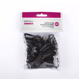 Clips Extensiones 3.2 Cm. Negros 50unds Bifull