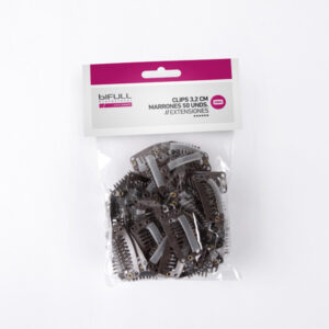 Clips Extensiones 3.2 Cm. Castaños 50unds Bifull