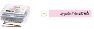 Horquillas  Invisibles 62 mm Negras 150 Uds