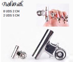 Quantum Clips Uñas Gel, Acrygel y Acrílico. 8 uds + 2 Uds de 5 cm Bifull