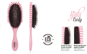 Cepillo para Peinar  rizo Hula Curly Method Rosa Bifull