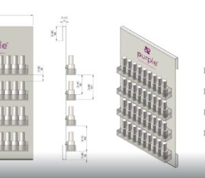 Expositor Acrylic Wall Display PURPLE