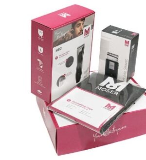 Pack 1881-0051 Moser Neo + 3615-0051 Afeitadora Viaje Moser + 0092-0146 Capa Moser Rayas