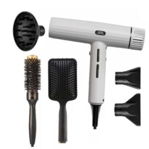 PACK JRL FORTE PRO BLANCO + CERAMIC ROUND BRUSH BR1 +  ANTI-STATIC PADDLE BR3 WHITE FP2401W
