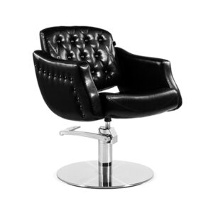 Sill. CRETA Negro Vintage Pie Cuadrado Acero Inox P29 y B.Hid B90