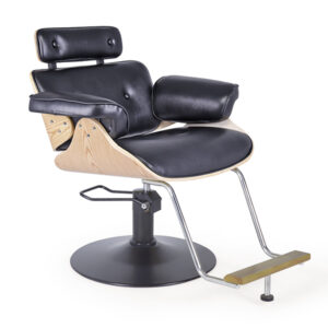 Sillon CLUB Negro 006 Pie Rdo. B.Hid.y Reposapies