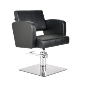 Sillon ZOE Negro 006 Pie Cuadrado Acero Inox P27 y B.Hid B90