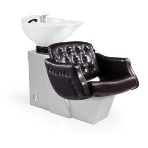 Lavac.CRETA Marron Vintage 1 pto Poza HONDA Blanca (mueble VENUS Gris)