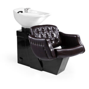 Lavac.CRETA Marron Vintage 1 pto Poza HONDA Blanca (mueble VENUS Negro)