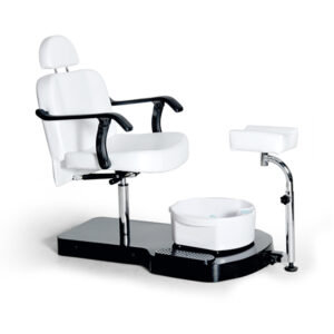 Sillon pedicura a gas Blanco JAZMIN con reposapies y bañera SPA