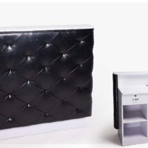 RECEPCION MIKONOS TAPIZADO NEGRO BRILLO 079 CAPITONÉ