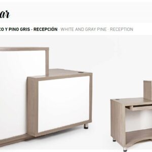 RECEPCION MADAGASCAR COLOR BLANCO SATINADO/PINO GRIS