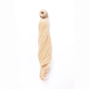 Coleta Rizada 50cm Mod 613c Rubio Platino Ceniza