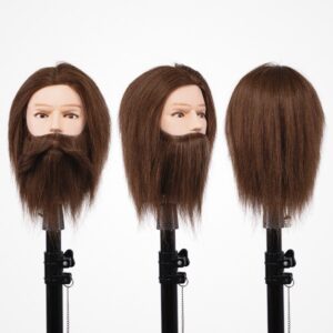 Cabeza Maniquí Hombre con Barba Light Brown 18cm