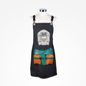 Delantal Profesional Barber Denim 3d Black Vermont