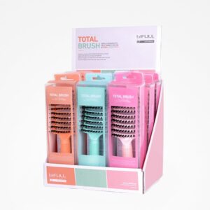 Expositor Cepillo Esqueleto de Pelo Jabalí y Nylon Total Brush (Pack 9uds)