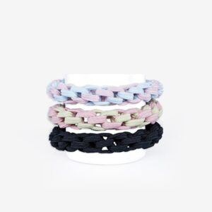 Coleteros Trenzados Fuertes 3 Colores Strong Braided Scrunchies Bifull