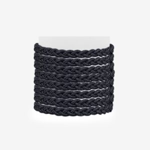Coleteros Trenzados Negros 8uds Black Braided Scrunchies Bifull