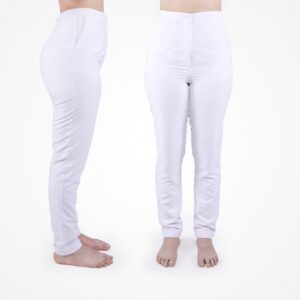 Pantalón Cintura Alta Blanco Antibacteriano Talla 36 Jorpal