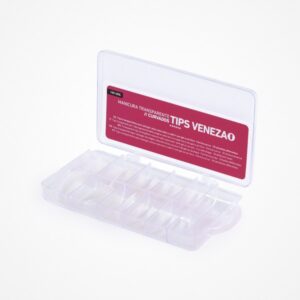 Tips Veneza  100 uds Transparentes para Alargar uñas  naturales y cubrir con gel o acrílico.