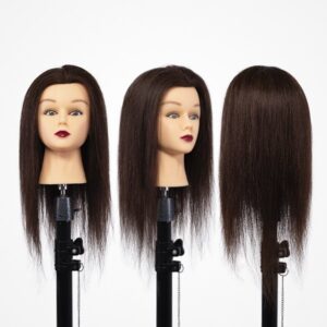 CABEZA MANIQUÍ WILD WOMAN BROWN CABELLO 30% ANIMAL +70% HUMANO. 40-45CM  (INCLUYE SOPORTE)  BIFULL