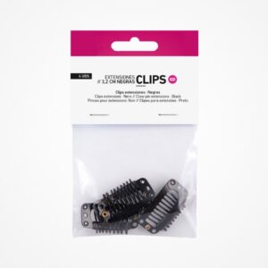 Clips Extensiones 3.2cm Negras 4uds Bifull