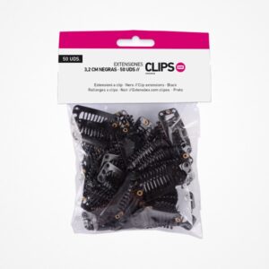 Clips Extensiones 3.2 Cm. Negros 50unds Bifull