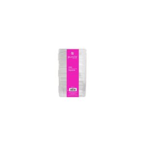 Purple Tips Uñas XXL Extra Long Square Clear 360uds