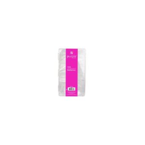 Purple Tips Uñas XXL Extra Long Ballerina Clear 360uds