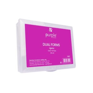 Purple Tips Uñas Plastic Dual Forms Cuadrada 120uds