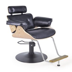 Sillon CLUB Negro 006 Pie Rdo. B.Hid.y Reposapies