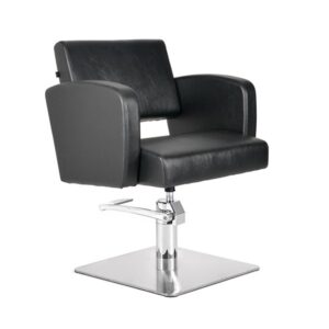 Sillon ZOE Negro 006 Pie Cuadrado Acero Inox P27 y B.Hid B90