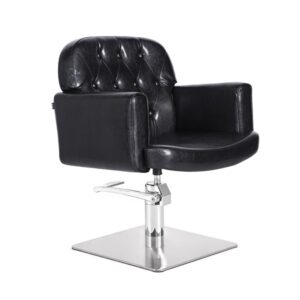 Sill. ANDROS Negro Vintage Pie Cuadrado Acero Inox P27 y B.Hid B90