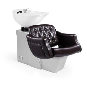 Lavac.CRETA Marron Vintage 1 pto Poza HONDA Blanca (mueble VENUS Gris)