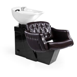 Lavac.CRETA Marron Vintage 1 pto Poza HONDA Blanca (mueble VENUS Negro)