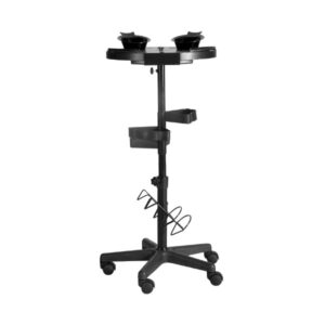 Carro ayudante SIGMA Negro con bandejas multiusos y 2 bols