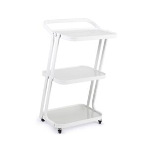 Carrito Auxiliar 3 Estantes CLAVEL (estantes cristal)