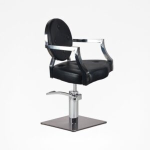 Sillón de Tocador Mirtha Negro con Pie Cuadrado y Bomba Hid